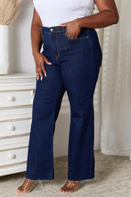 Load image into Gallery viewer, Judy Blue Full Size Raw Hem Straight Leg Jeans with Pockets
