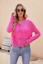 Load image into Gallery viewer, Button Up V-Neck Long Sleeve Cardigan
