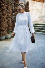 Load image into Gallery viewer, Swiss Dot Tie Waist Dress