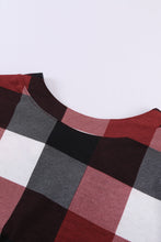 Load image into Gallery viewer, Plaid V-Neck Long Sleeve Top