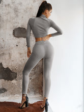 Load image into Gallery viewer, BABY GIRL Cropped Mock Neck Top and Leggings Set