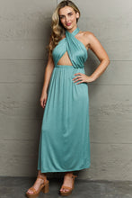 Load image into Gallery viewer, Ninexis Know Your Worth Criss Cross Halter Neck Maxi Dress
