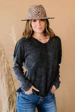 Load image into Gallery viewer, BiBi Take a Break Mineral Wash Waffle Knit Hoodie