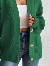 Load image into Gallery viewer, Cable-Knit Button Down Cardigan