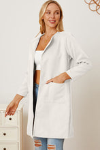 Load image into Gallery viewer, Open Front Pocketed Long Sleeve Coat