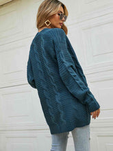 Load image into Gallery viewer, Open Front Dropped Shoulder Longline Cardigan