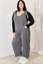 Load image into Gallery viewer, Celeste Full Size Ribbed Tie Shoulder Sleeveless Ankle Overalls