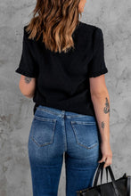 Load image into Gallery viewer, Swiss Dot Flounce Sleeve V-Neck Top