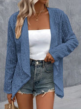Load image into Gallery viewer, Eyelet Roll-Tab Sleeve Cardigan