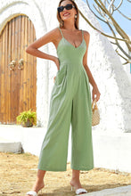 Load image into Gallery viewer, Spaghetti Strap Wide Leg Jumpsuit with Pockets