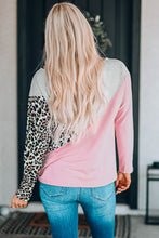 Load image into Gallery viewer, Leopard Color Block Spliced Top