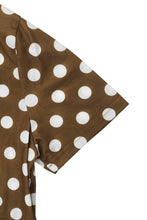 Load image into Gallery viewer, Plus Size Polka Dot Round Neck Top and Wide Leg Pants Set