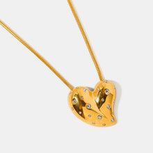 Load image into Gallery viewer, Inlaid Zircon Heart Stainless Steel Necklace