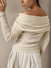 Load image into Gallery viewer, Off-Shoulder Long Sleeve Sweater