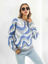 Load image into Gallery viewer, Round Neck Dropped Shoulder Sweater