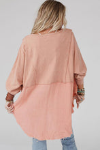 Load image into Gallery viewer, Sequin Santa Round Neck Slit Blouse