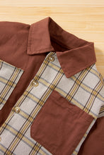 Load image into Gallery viewer, Baby Splicing Plaid Pocketed Jacket