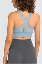 Load image into Gallery viewer, Mesh Panel Racerback Longline Sports Bra