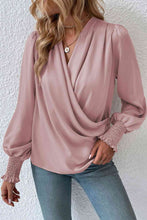 Load image into Gallery viewer, Surplice Neck Lantern Sleeve Blouse