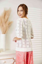 Load image into Gallery viewer, Double Take Ribbed Trim Round Neck Knit Top