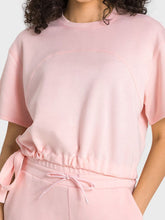 Load image into Gallery viewer, Drawstring Hem Short Sleeve Sports T-Shirt