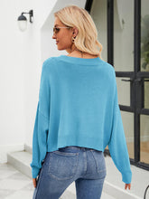 Load image into Gallery viewer, Eyelet Button Front Long Sleeve Cardigan