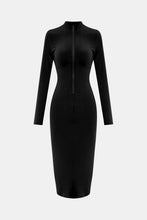 Load image into Gallery viewer, Zip Up Cutout Drawstring Detail Dress