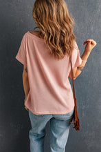 Load image into Gallery viewer, Boat Neck Waffle-Knit Top