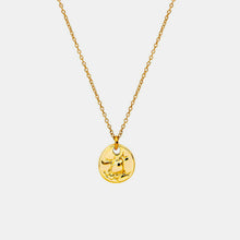 Load image into Gallery viewer, Gold-Plated Copper Coin Shape Pendant Necklace