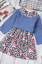 Load image into Gallery viewer, Girls Denim Top and Floral Dress Set