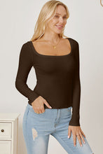 Load image into Gallery viewer, Square Neck Long Sleeve T-Shirt