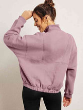 Load image into Gallery viewer, Half-Zip Long Sleeve Sweatshirt