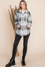 Load image into Gallery viewer, Reborn J Plaid Button Up Drawstring Hooded Jacket