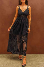 Load image into Gallery viewer, Lace Crisscross Back Sleeveless Maxi Dress