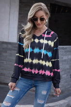 Load image into Gallery viewer, Tie-Dye V-Neck Hoodie