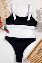 Load image into Gallery viewer, Color Block Scoop Neck Bikini Set