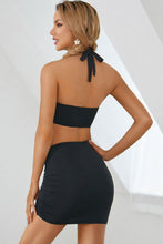 Load image into Gallery viewer, Halter Neck Cropped Top and Skirt Set