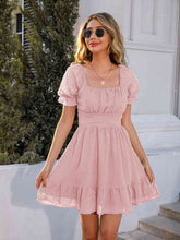 Load image into Gallery viewer, Square Neck Ruffle Hem Dress