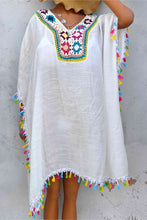 Load image into Gallery viewer, Tassel Detail Embroidery Dress