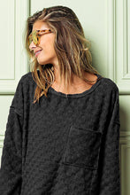 Load image into Gallery viewer, BiBi Checkered Round Neck Exposed Seam Top