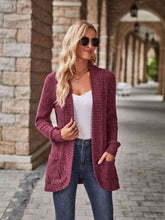Load image into Gallery viewer, Open Front Cardigan with Pockets