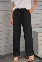 Load image into Gallery viewer, Drawstring Elastic Waist Pants with Pockets
