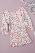Load image into Gallery viewer, Floral Ruffle Hem Sheath Dress