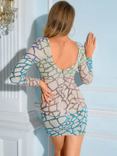 Load image into Gallery viewer, Contrast Sequin Zip-Back Bodycon Dress