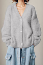 Load image into Gallery viewer, Button Up Dropped Shoulder Cardigan