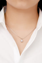 Load image into Gallery viewer, 1 Carat Moissanite Pendant Platinum-Plated Necklace