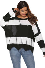 Load image into Gallery viewer, Color Block Backless Long Sleeve Sweater