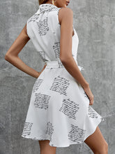 Load image into Gallery viewer, Printed Gathered Detail Button Front Sleeveless Shirt Dress