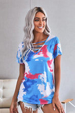 Load image into Gallery viewer, Tie-Dye Strappy Neck Tee