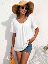 Load image into Gallery viewer, Lace Trim Short Sleeve Top